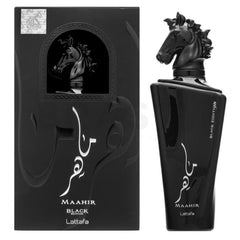 Lattafa Maahir Black Edition Eau de Parfum - 100ml Unisex Amber Spicy Fragrance - Long-lasting & Premium Quality for Sophisticated Elegance