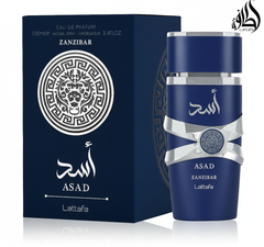Lattafa Perfumes Asad Zanzibar 3.4 oz Eau de Parfum Spray ear in Luxurious Presentation