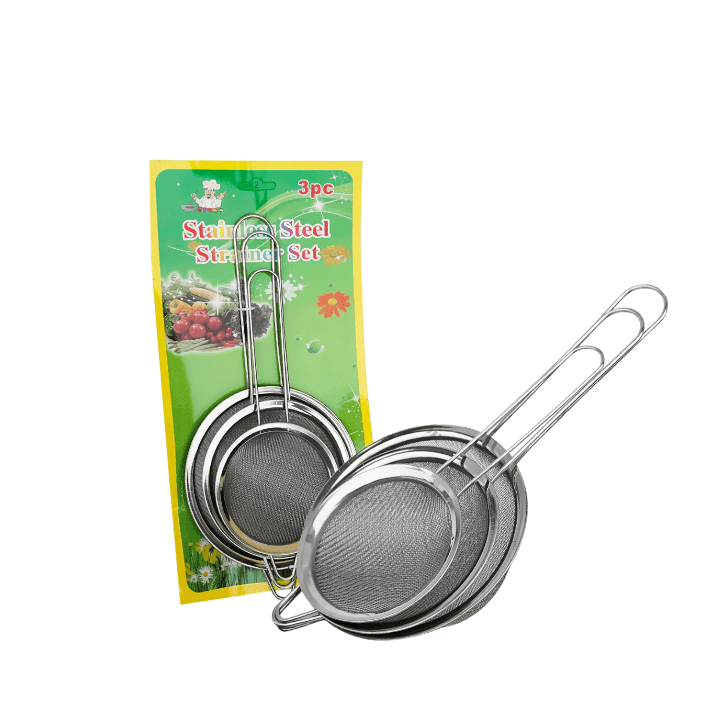 Flour Sieve, Stainless Steel Mesh Screen Easy To Hanging Colander Multi-use Kitchen Sifter (Size : S)