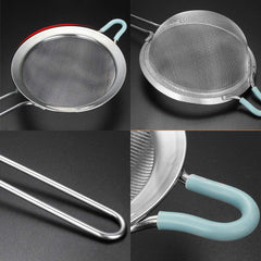 Flour Sieve, Stainless Steel Mesh Screen Easy To Hanging Colander Multi-use Kitchen Sifter (Size : S)
