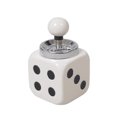 Ashtrays High Capacity Ashtray Dice Shape Black White Ceramics Ashtrays with Lid Home Decoration Accessories Creative Gadget Ash Holder Portable