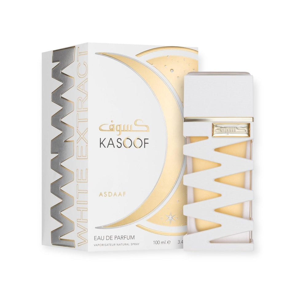 White Extract Kasoof 100ml Eau de Parfum - Luxurious Unisex Fragrance with Exotic Ingredients, Long-lasting Elegance in an Elegant Bottle