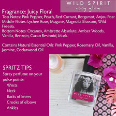 Wild Spirit Rosy Glow Eau De Parfum Spray | Juicy, floral, cruelty-free fragrance for women, 1 fl oz/1.0 fl oz
