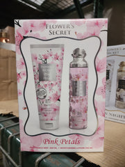 FLOWERS SECRET PINK PETALS by emper ( fragrance mist 250ml & moisturising lotion 250ml )