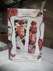 FLOWERS SECRET PARTY by emper ( fragrance mist 250ml & moisturising lotion 250ml )